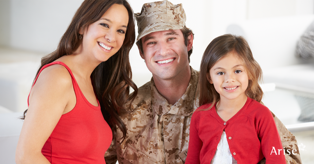 Military family of three.